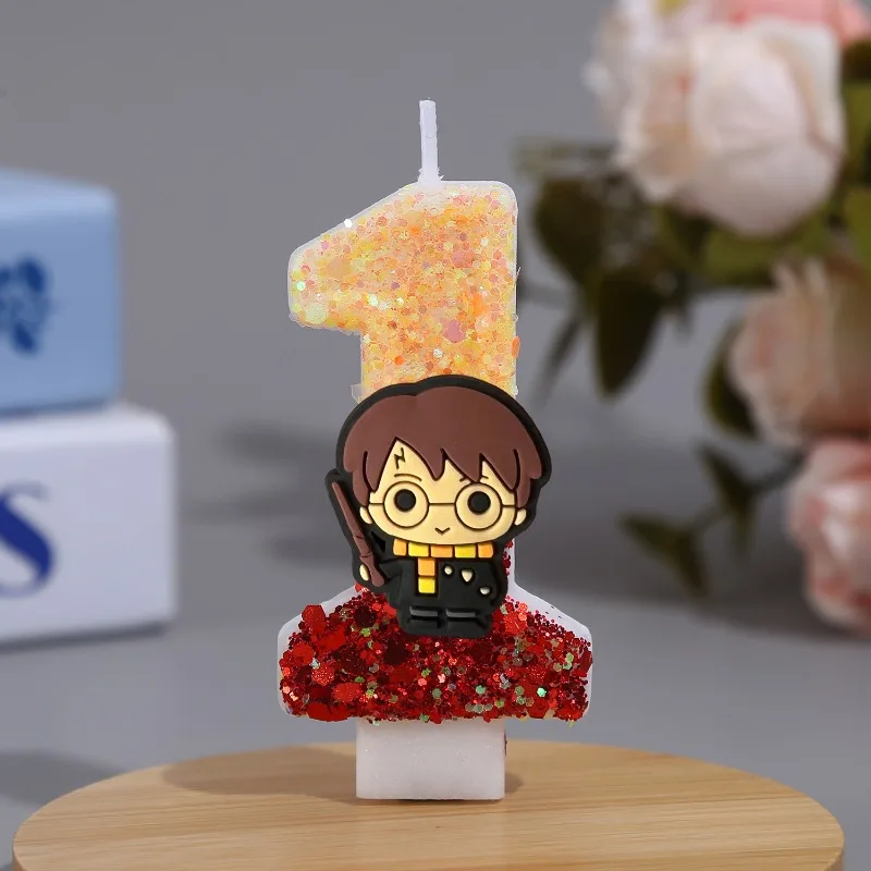 

Harryed Fate Pottereds 0-9 Digital Candles Creative Color Block Number Candles Glitter Birthday Cake Candles Party Decoration