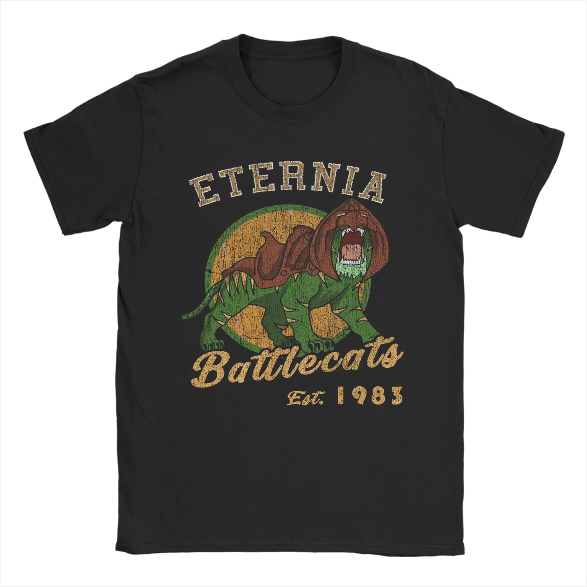 

Men T-Shirt Funny Battlecats Crew Neck TShirt He Man And The Master Of The Universe Battle Cat Grayskull Anime T Shirts
