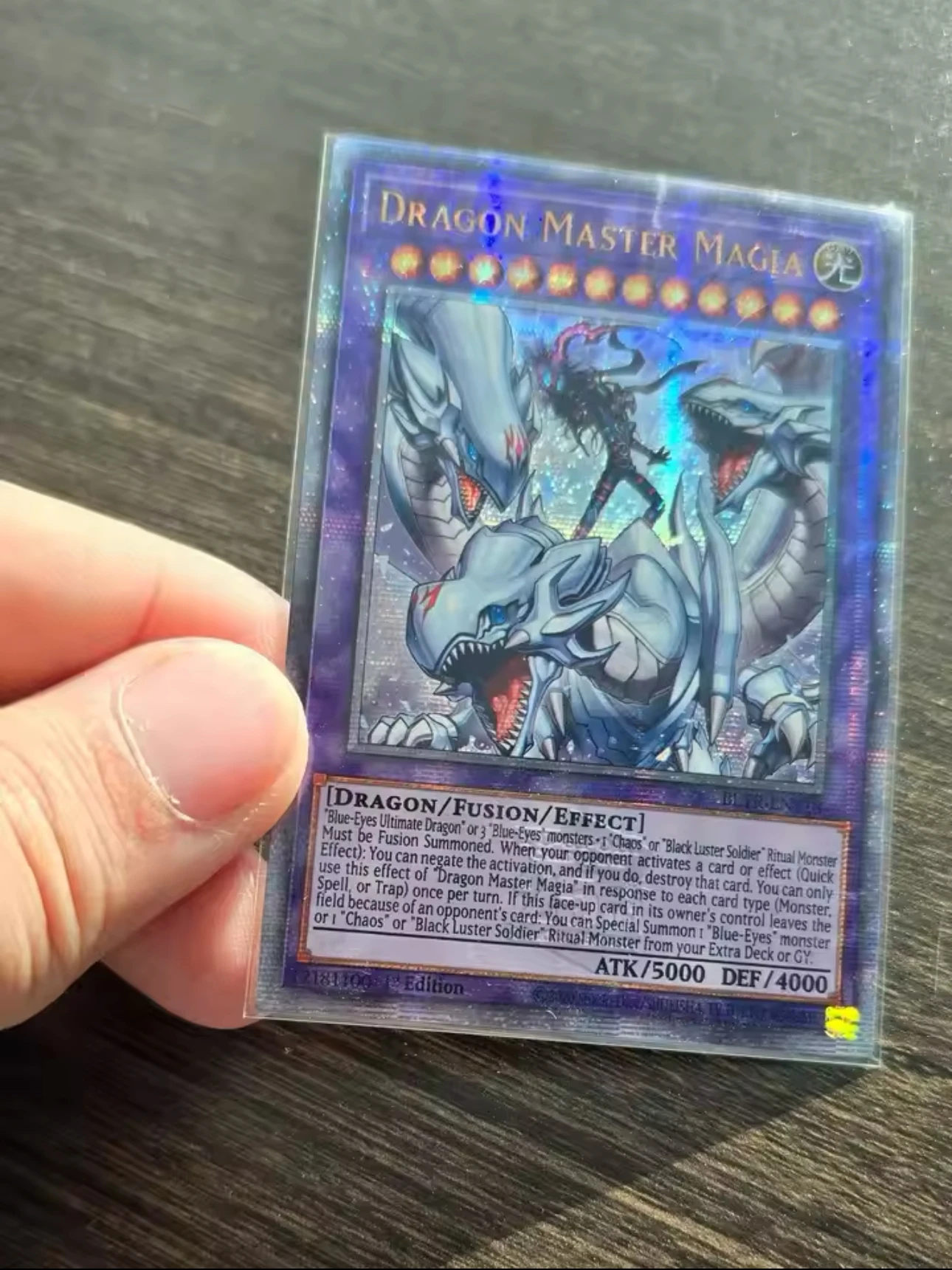 Настольная игра Yu Gi Oh, квазихромная, E/QCSER TCG Dragon Master Magic (BLTR-EN118), коллекция на английском языке, открытка на заказ, NotOriginal