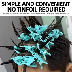 25Pcs Reusable Hair Perm Clips for Men Curl Styling Clamps Hook Loop Hair Rollers Barbershop Tools for Short Hair Perming