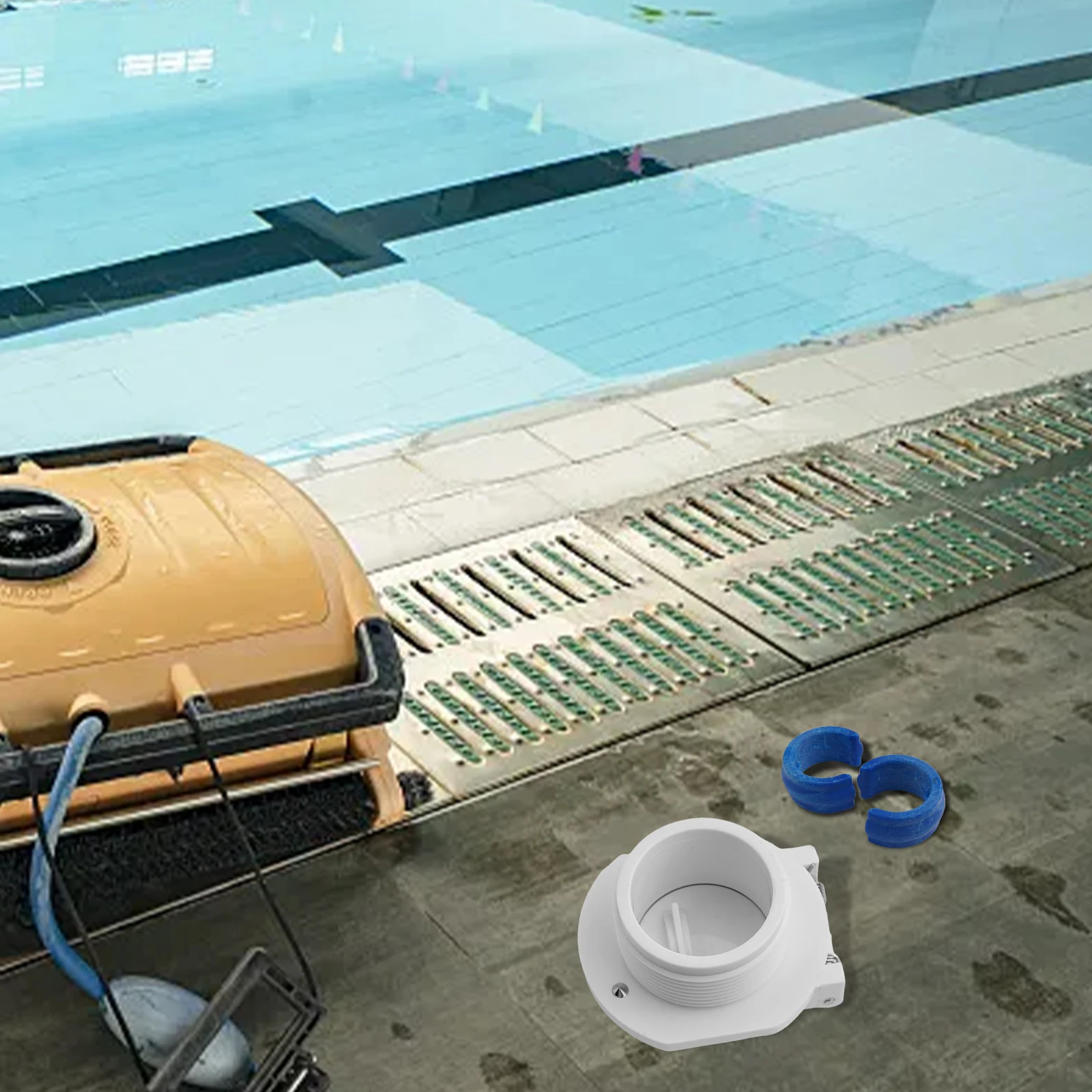 Pool Cleaning Accessory Set Includes Reliable Suction Cup Connector and Weighted Hose Components for Stability