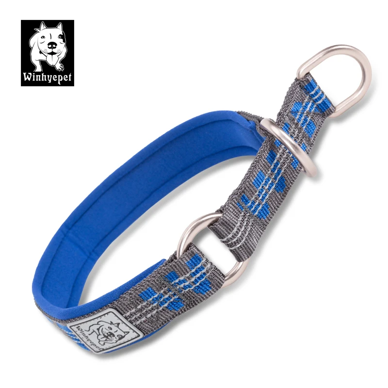 Truelove Pet Collar P Chain Reflective Nylon Neoprene Padded Half Choke Training Lightweight Washable Sports YC1852