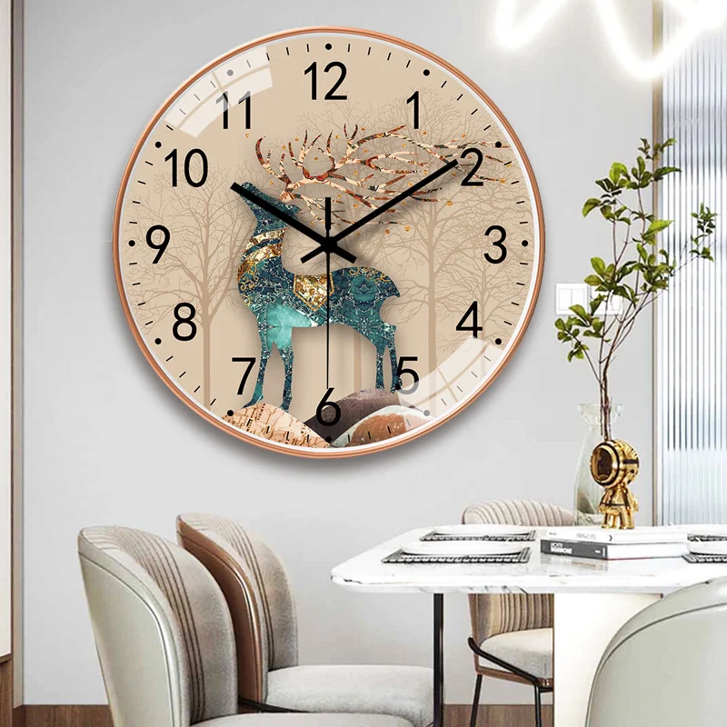Round Premium Wall Clock Unique Japanese Style Living Room Digital Wall Clock Design Nordic Orologio Da Parete Home Decor Items