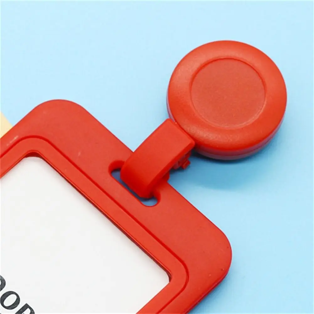 Frosted ID Card Holder Anti-Lost Keyring Clips Retractable Badge Reel Plastic Chest Card Easy To Pull Buckle Doctor Hospital