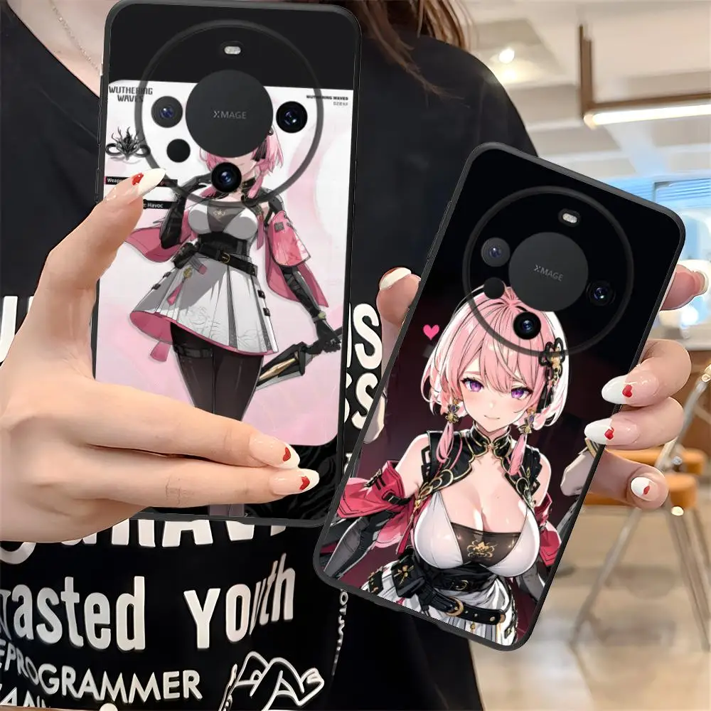 

Wuthering Waves Taoqi Phone Case for Huawei Mate 60 50 40 30 20 10 Pro Plus Lite E 5G Colour Printing Protective Luxury Cover