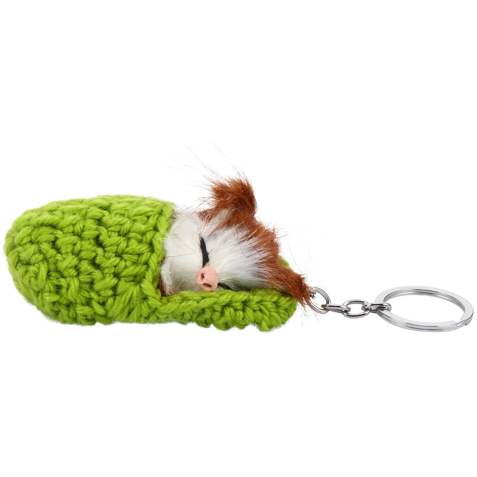 1 قطعة سلسلة المفاتيح على شكل فأر النوم مادة ممتازة لطيف حلقة رئيسية حامل لحقيبة الظهر الهاتف الخليوي مفاتيح السيارة ملحق أنيق