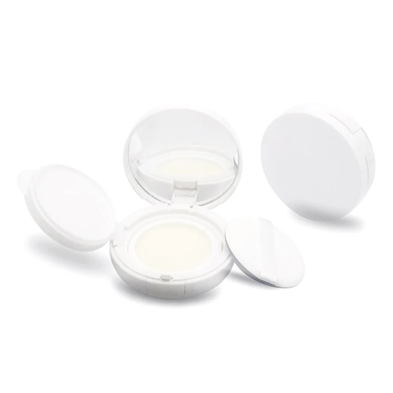 15g/0.5oz vazio almofada de ar puff caixa portátil recipiente de maquiagem cosmética com pó esponja espelho para bb creme fundação