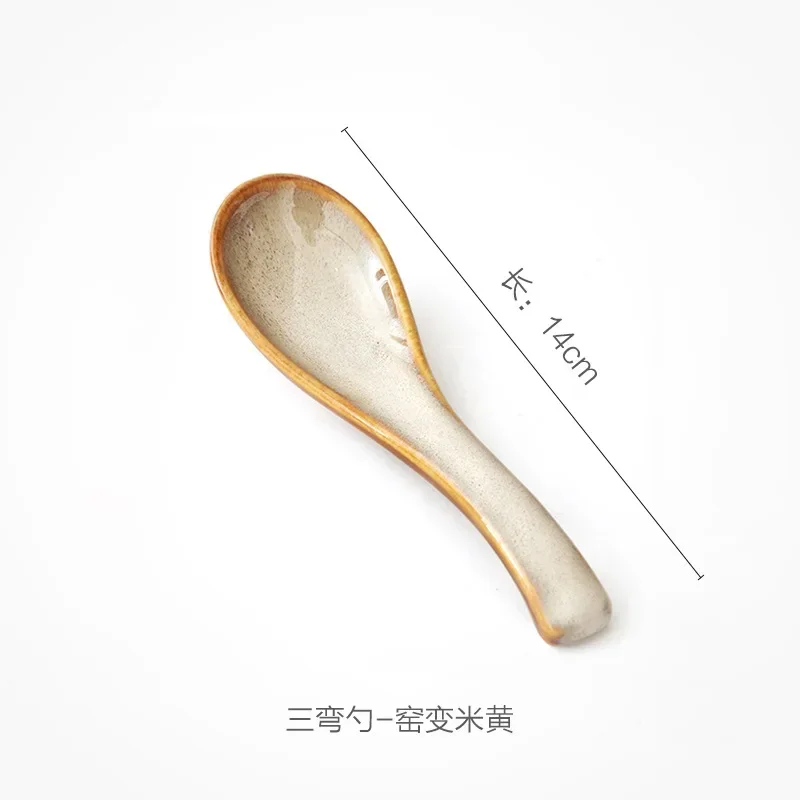 Japanese Tableware Kiln Rice Spoon Soup  Porridge  Household Creative Restaurant s