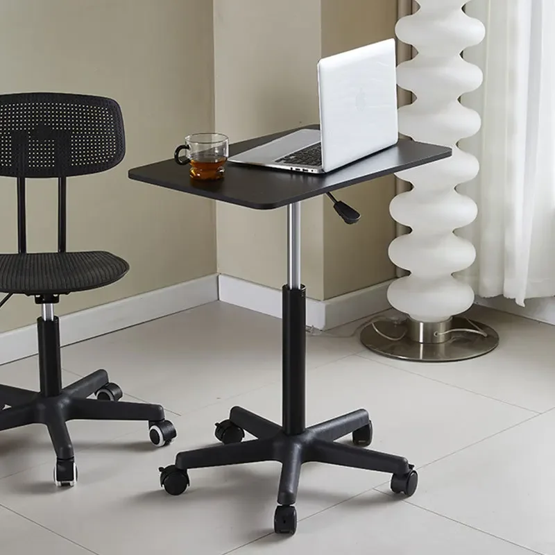 Standing Computer Workstation with Adjustable Height and Wheels for Home and Office