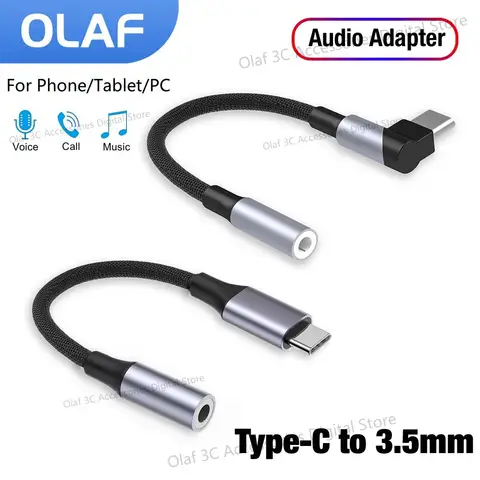 USB C to 3.5mm Jack AUX Audio Adapter Type-C Earphones Converter Cable Adaptador For Samsung Xiaomi Huawei Phone Accessories