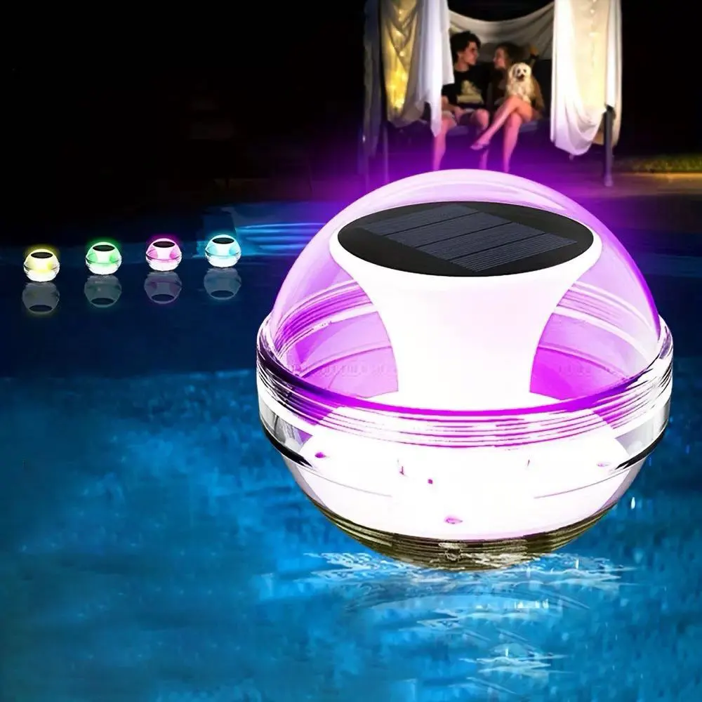 Led الشمسية العائمة مصباح حمام سباحة الكرة لوحة طاقة شمسية بالطاقة بركة الانجراف مقاوم للماء توهج تظهر RGB ضوء تغيير اللون #2