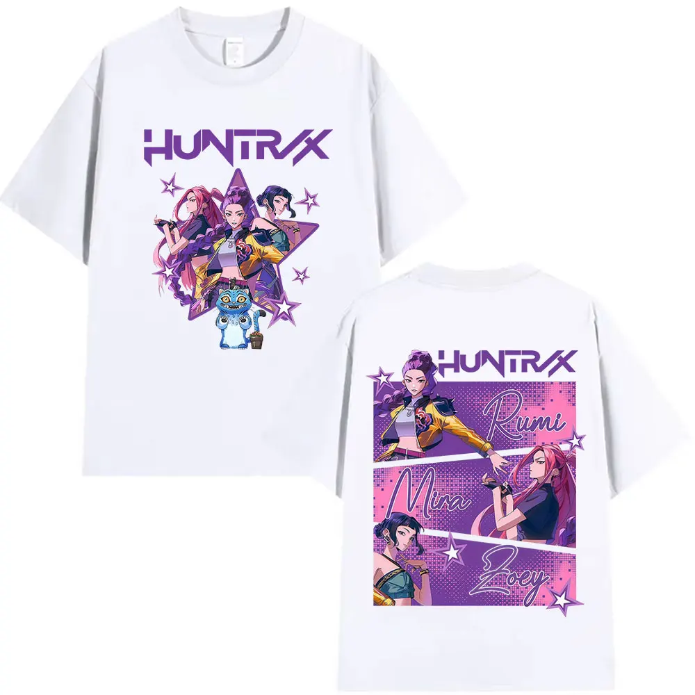 محدودة KPop شيطان الصيادين ميرا رومي جوي الجرافيك تي شيرت ديربي النمر موضة القطن تي شيرت عادية المتضخم قصيرة الأكمام تيز #2