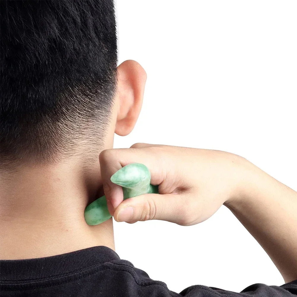 Herramienta de reflexología, masajeador de terapia de Jade Natural, muy útil, para cabeza, cuello, mano, cintura, pantorrilla, pierna y pie