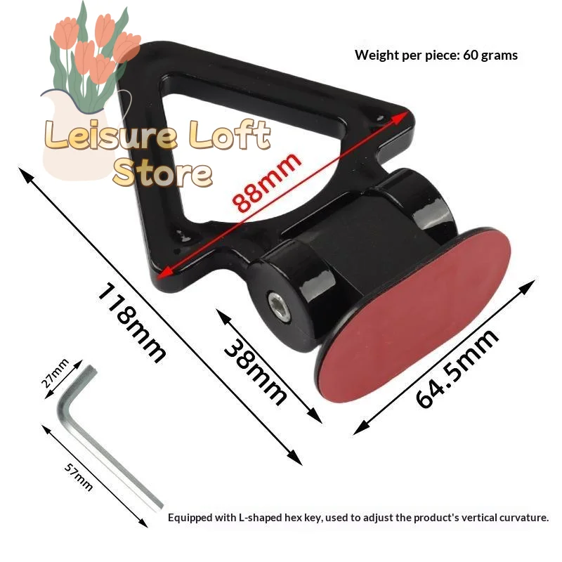 Car Decorative Tow Hook Triangle Shape Self Adhesive Bumper Tow Hook Plastic Hook For Vehicle Exterior Decoration Modification