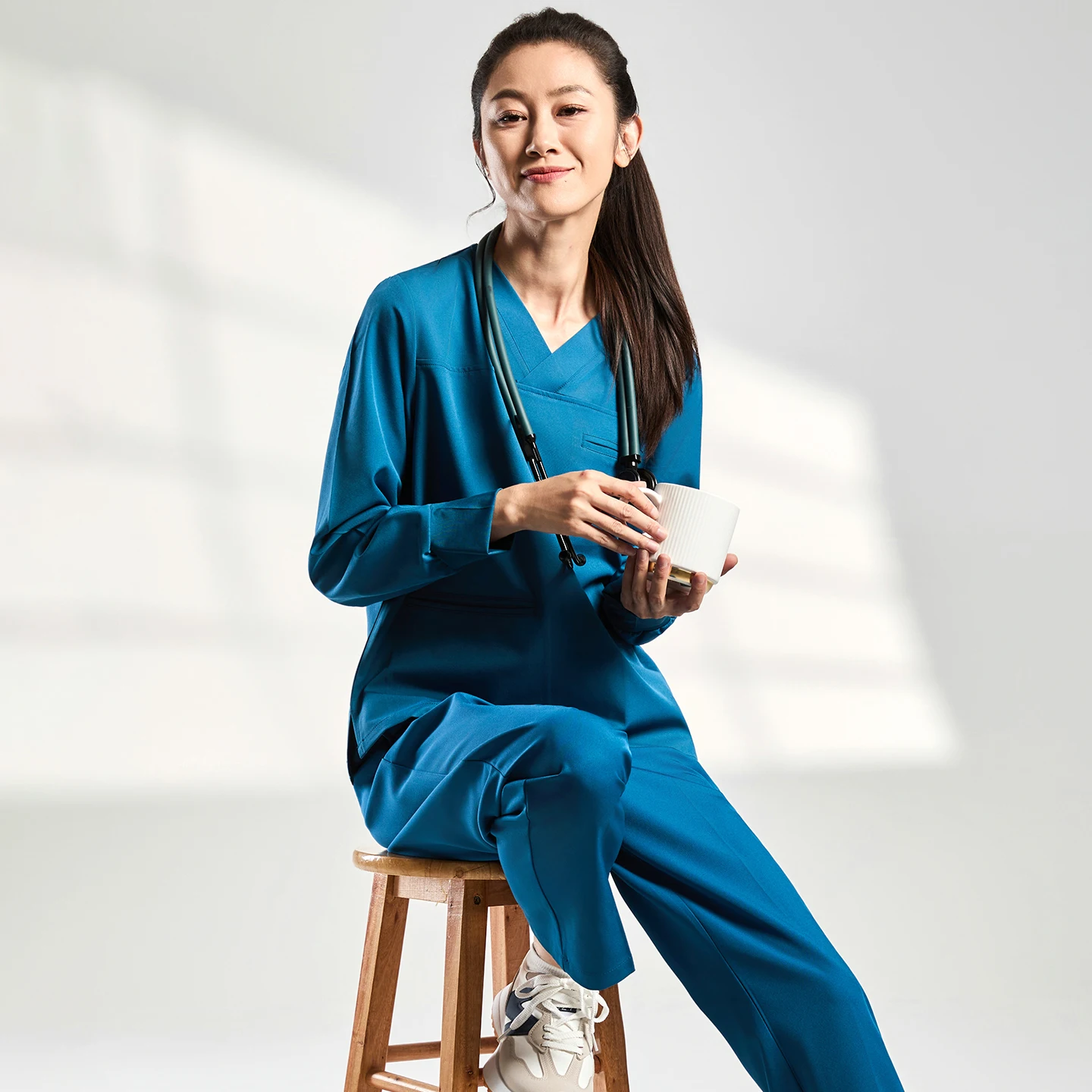 Uniformes hospitalarios para mascotas, batas médicas para médico, enfermera, centro de salud de manga larga corta, ropa de trabajo quirúrgica para dentista, mujeres y hombres 9905-02