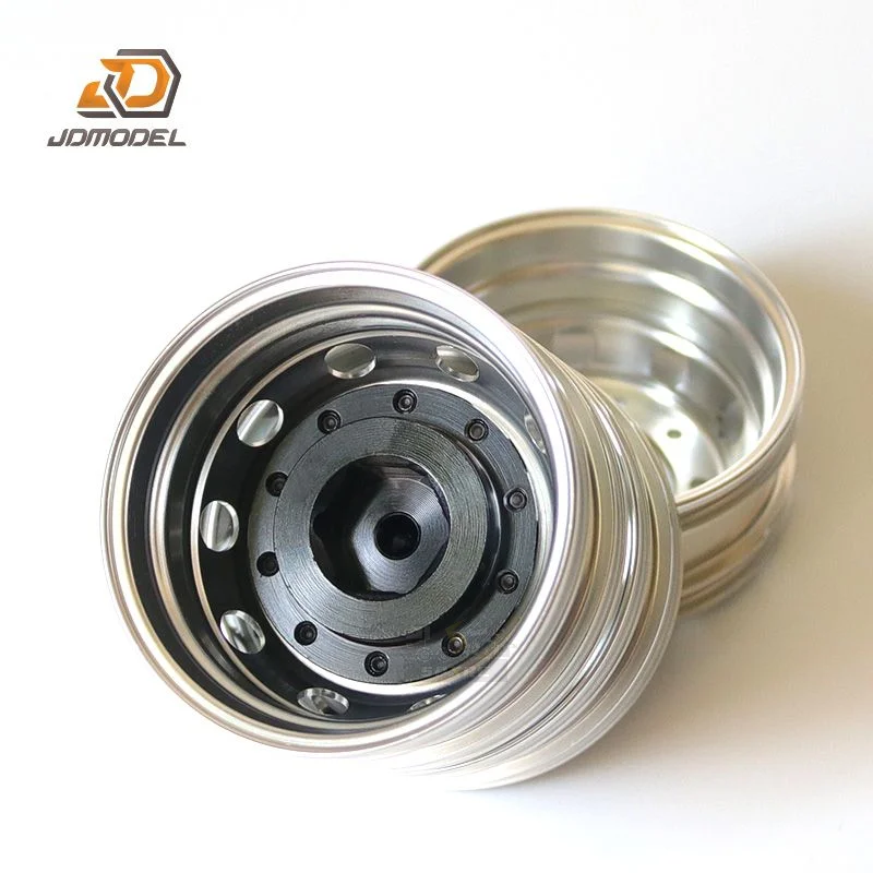 JDMODEL1:14 Trailer Hub Metal Drum Rear Narrow Static Point Model JDM-7 For Tamiya  Lesu Scania Man Actros Volvo Parts