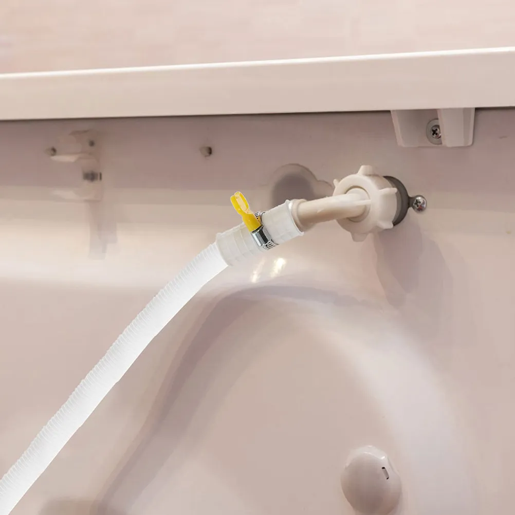 Air Conditioner Drain Pipe 1.5M White Stainless Steel Hose Clamp for Window Unit Portable AC Drainage Solution