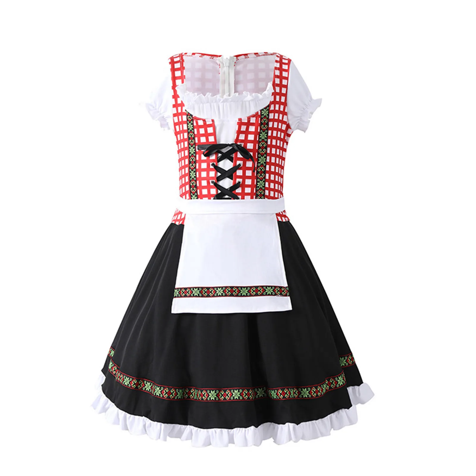 Kinderen Peuter Baby Meisjes Lente Zomer Print Cosplay Oktoberfest Ruche Korte Mouw Prinses Jurk