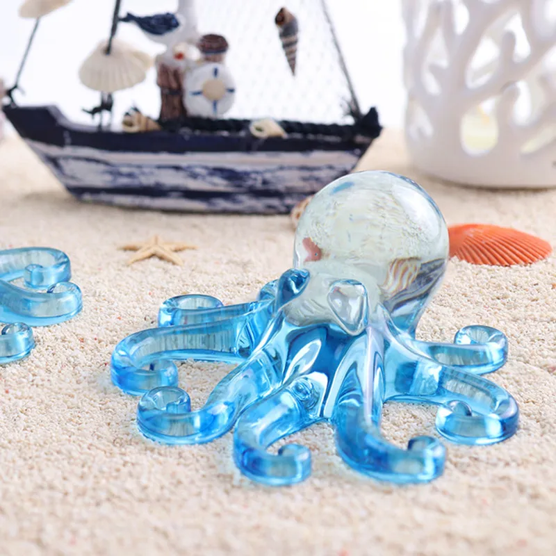 Ocean Octopus Mirror Silicone Mold DIY Ornament Crystal Epoxy Resin Mold