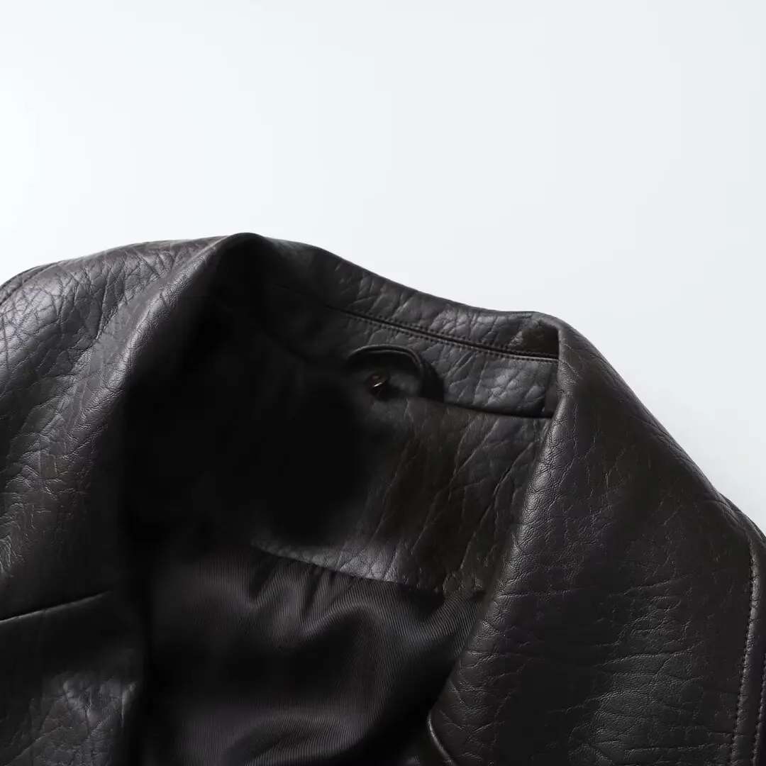 DiYiG WOMAN 2025 Winter New fashion winter new artificial fur detachable neckline imitation leather jacket coat Outerwear Mujer