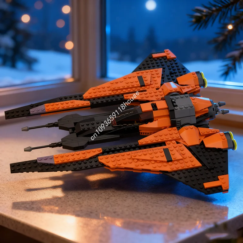 

381 шт. MOC мандалорский истребитель Гинфин Звезда боевая модель строительные блоки игрушки архитектура DIY идея кирпич Рождественский подарок на день рождения
