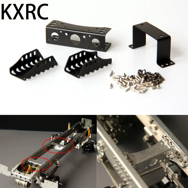 

KXRC Metal Middle Beam Rear Axle Shock Absorber Beam Upgrade for 1/14 Tamiya RC Truck Trailer Scania Actros Volvo MAN LESU Part