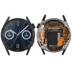 AMOLED LCD Screen for Huawei Watch GT 3 46mm JPT-B19 Dual Cable Edition and Digitizer Full Assembly with Frame Display Repair