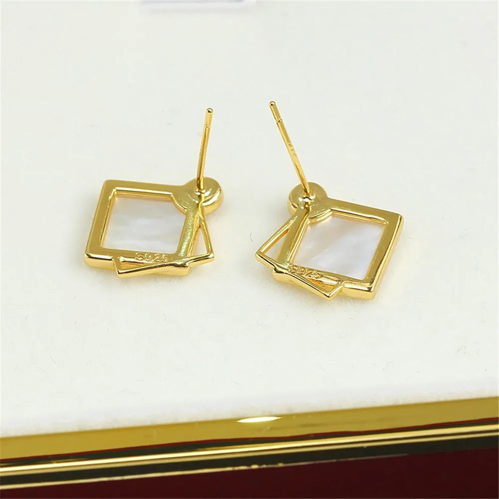 S925 Sterling Silver Pearl Earring Settings DIY Jewelry Making Supplies Blank Earring Posts for Handcrafted Accessories No Pearl