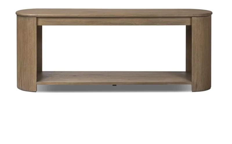 Modern Furniture Hotel Solid Wood Entrance Control Table Living Room Design Decor Passage Porch Oval Console Table
