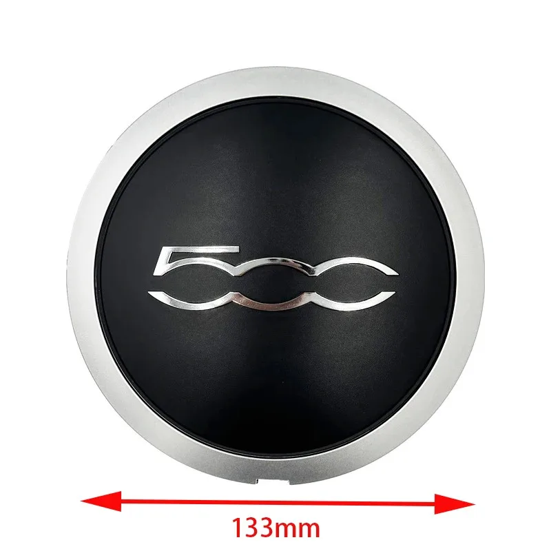 1PCS 133mm Car Wheel Hub Cover Emblem Sticker Accessory For Fiat 500 500C 500L 500X Tipo FR Panda Argo Freemont Viaggio Bravo