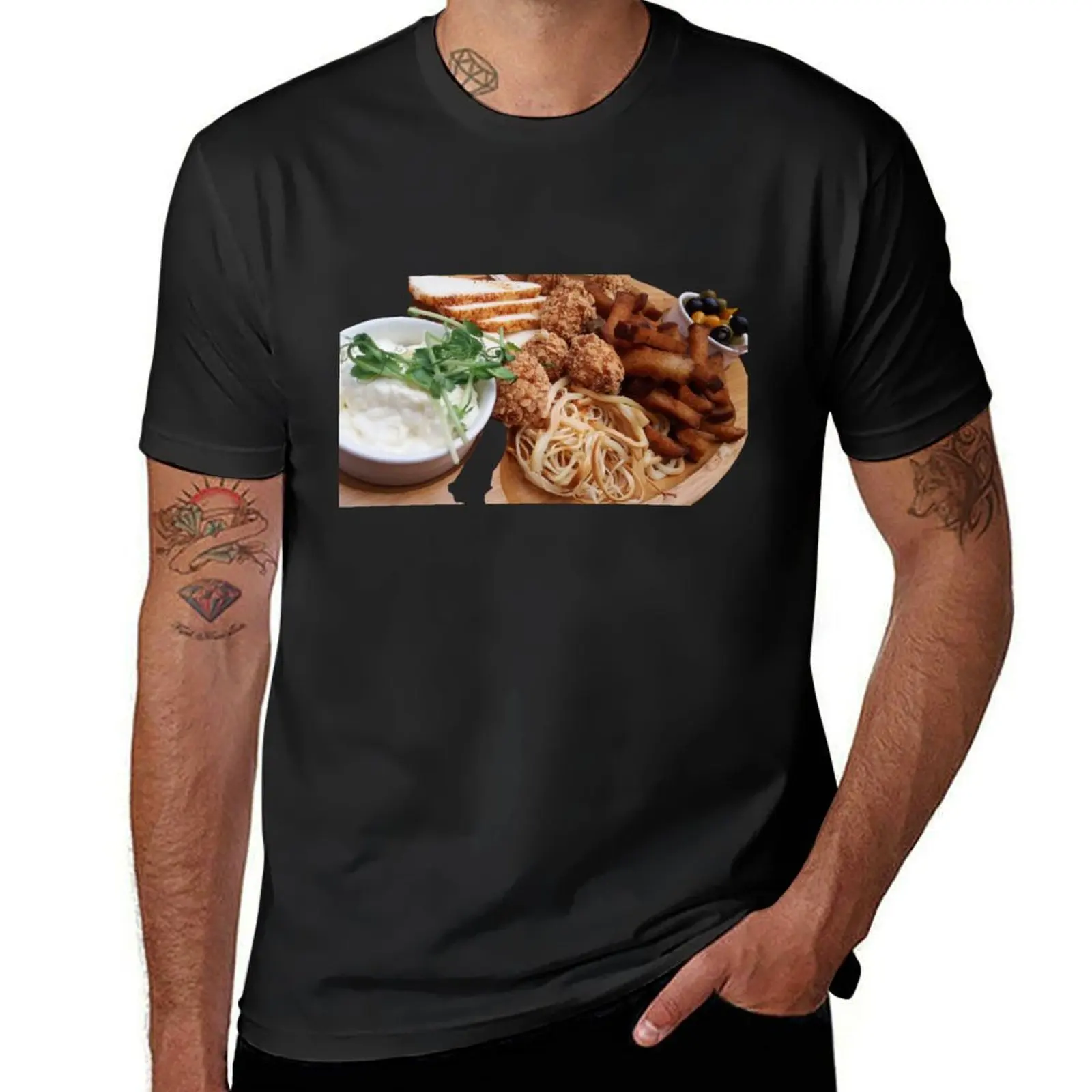 

Snack, cheese, olives T-Shirt boys whites quick-drying quick drying mens plain t shirts