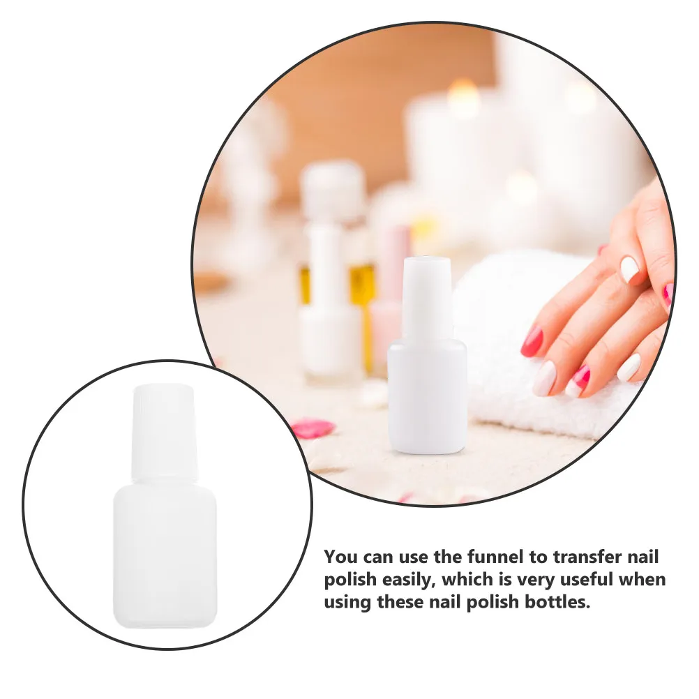 20Pcs Nail Polish Storage Bottles Leak-Proof Reusable Plastic Container for DIY Nail Gel Mixing Custom Manicure
