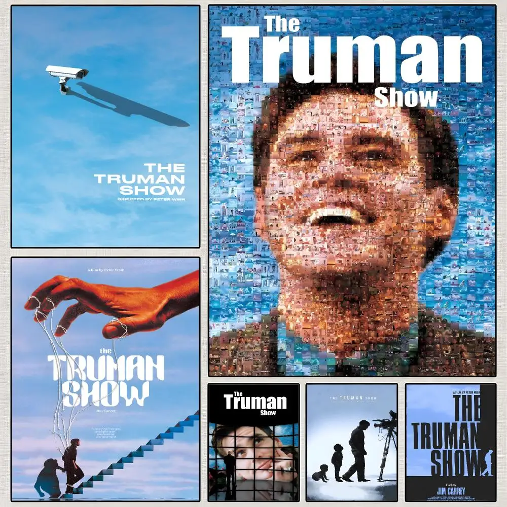 Movie The Truman Show Jim Carrey Classic Poster PP Wall Art Print Removable Water-Resistant Home Decor For BedroomApartment Gift