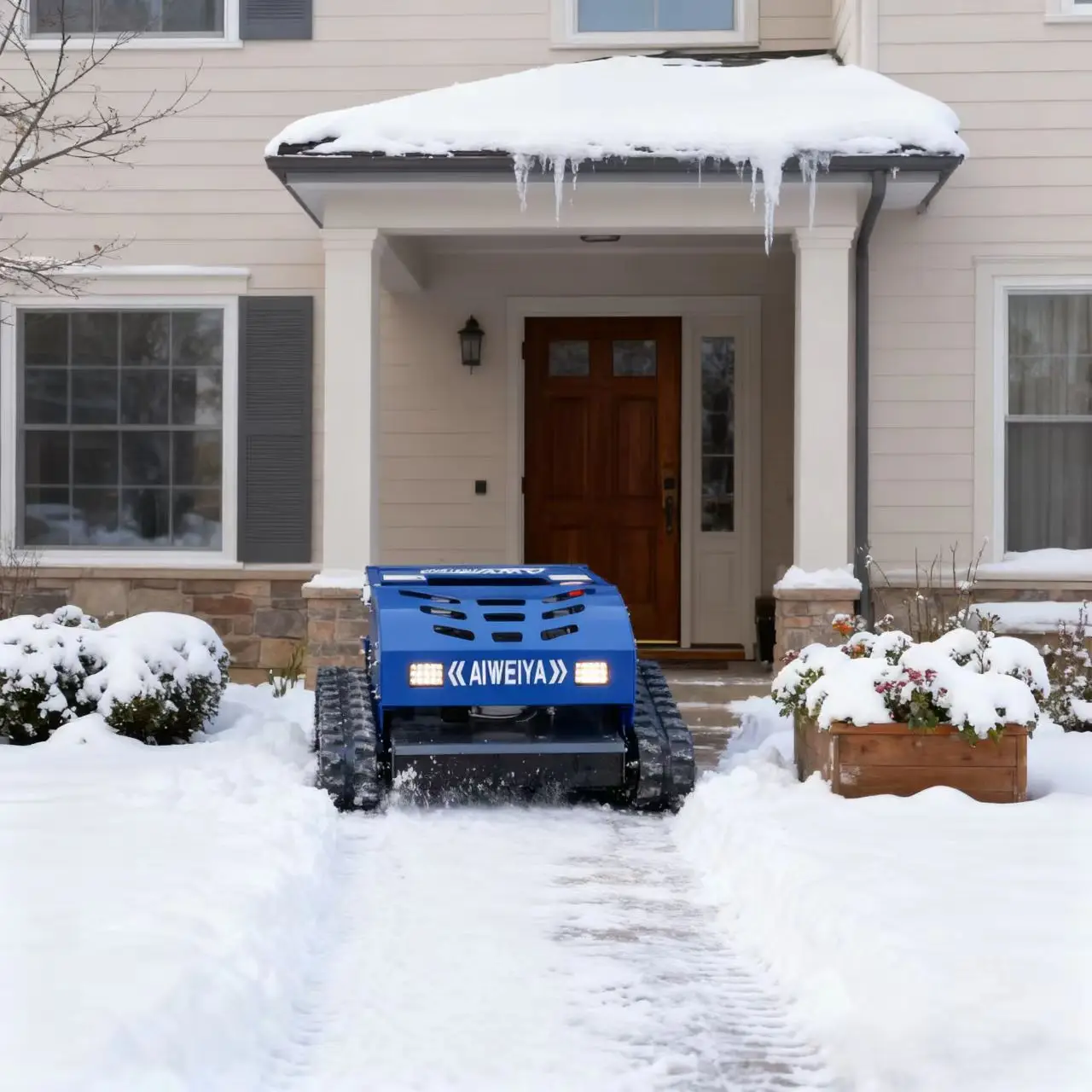 تخصيص روبوت الزاحف التحكم عن بعد جزازة العشب مع شهادة CE EPA 550 مللي متر طريقة البداية عن بعد بدء وإيقاف