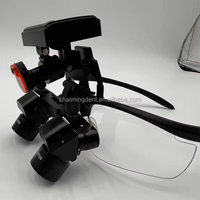 Adjustable Head Mount Magnifying Loupes LED Lighting Gear for Workshop Fine Sample Inspection Tasks