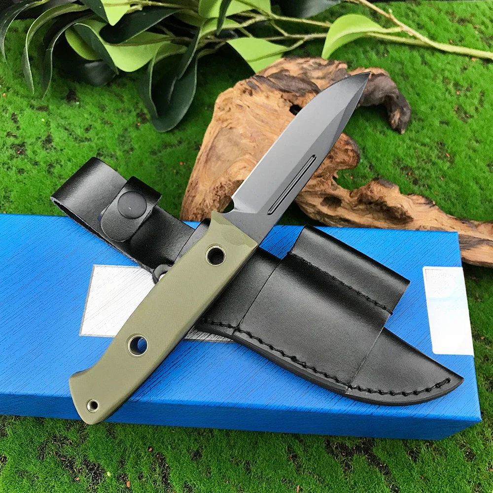 

BM 163 Portable Kitchen Household Straight Knife with Sheath D2 Steel Fixed Blade G10 Handle Multi-purpos Daily Cuting Tools