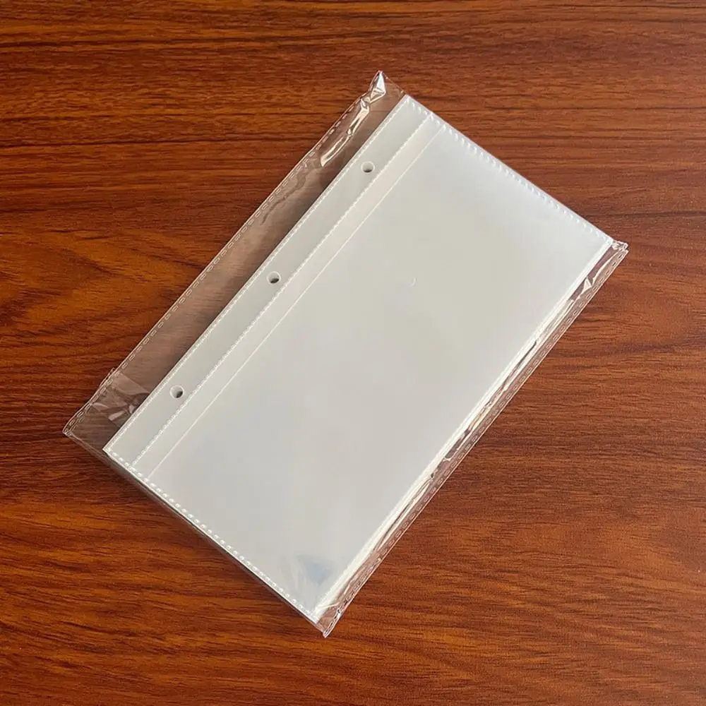 Clear View A6 Card Sleeves Double Sided 3 Holes Photo Pocket Transparent Photo Sleeve Card Collection