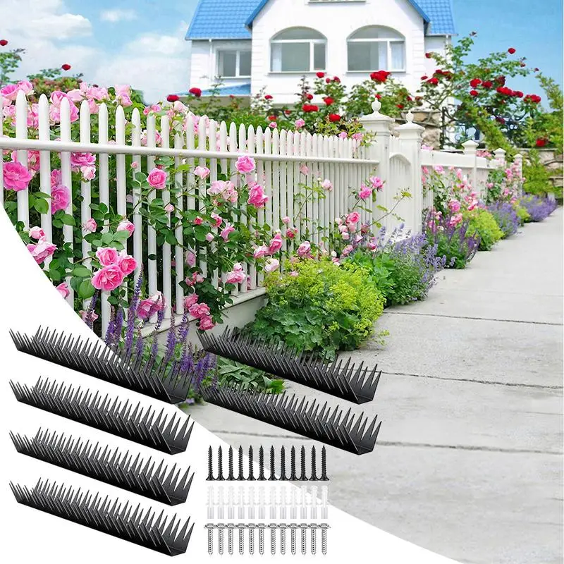 Fence Panels Heavy Duty Metal Spikes 6x Pointed Fence Topper Reusable Home Security Blockers For Outdoor Animal Thieves