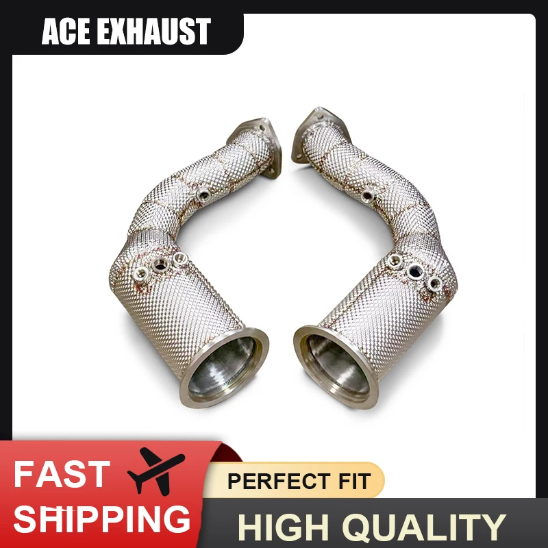 

ACE Downpipe for Lamborghini URUS 4.0T Free Flow Exhaust Header With Heat Shield High Quality SUS304 Performance Exhaust Pipe
