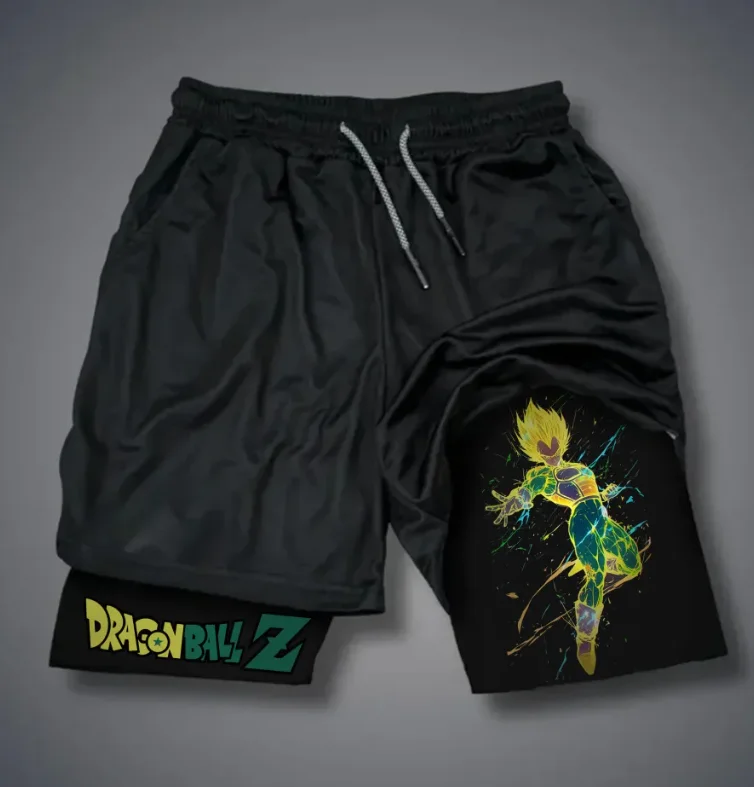 Pantaloncini Super Autorizzati Dragon Ball, pantaloni da spiaggia traspiranti ad asciugatura rapida anime, palestra in stile hip-hop retrò Y2K