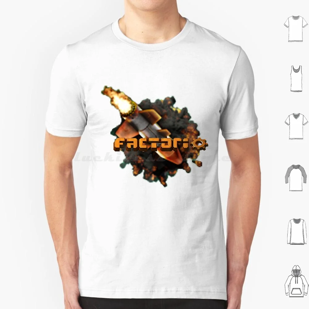 Factorio Rocket , Factorio Game , Factorio T Shirt 6xl Cotton Cool Tee Factorio Factory Satisfactory Game Engineer Ficsit Stay