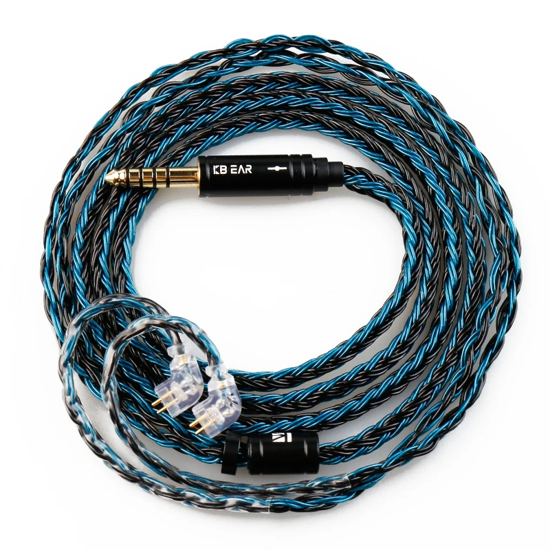 KBEAR ST16 5N OCC wire plated with silver Gold-plated Plugs in 3.5 MM MMCX/ 0.78 2Pins / QDC Pins optional - view 2