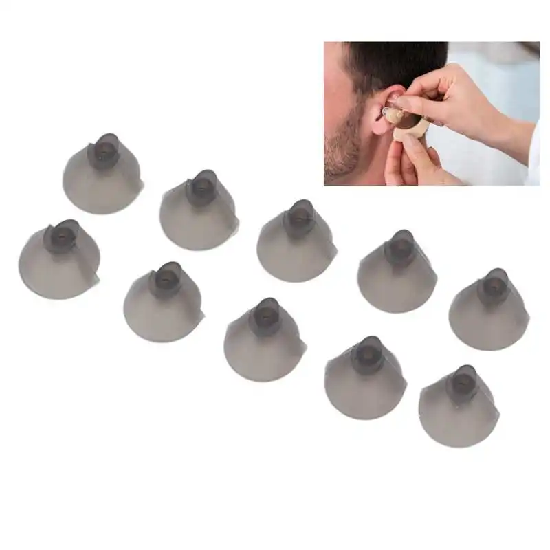 10pcs Hearing Aid Eartips Washable Detachable Static Soft Silicone Hearing Aid Domes Hearing Aid Accessories