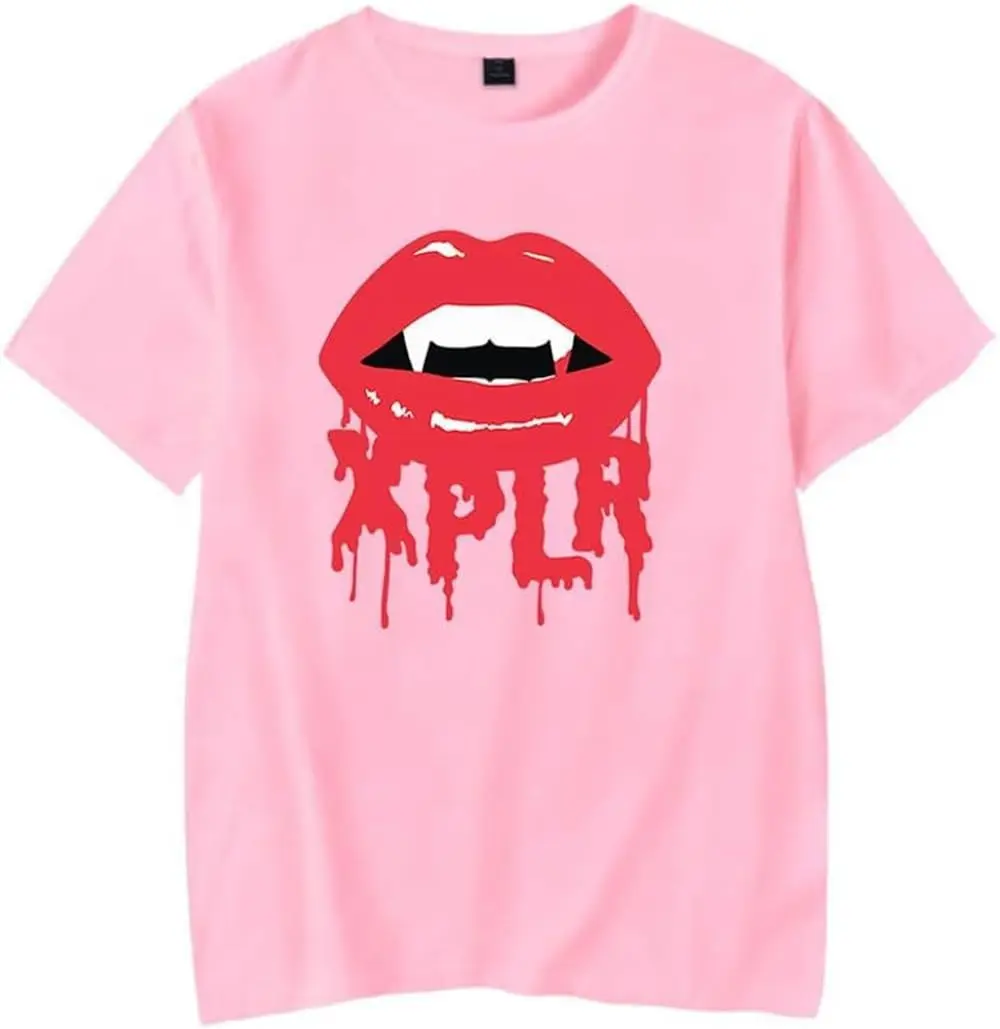 XPLR Sam Colby Fang Printed Fashion T-Shirt Short Sleeved Unisex Round Neck Tee