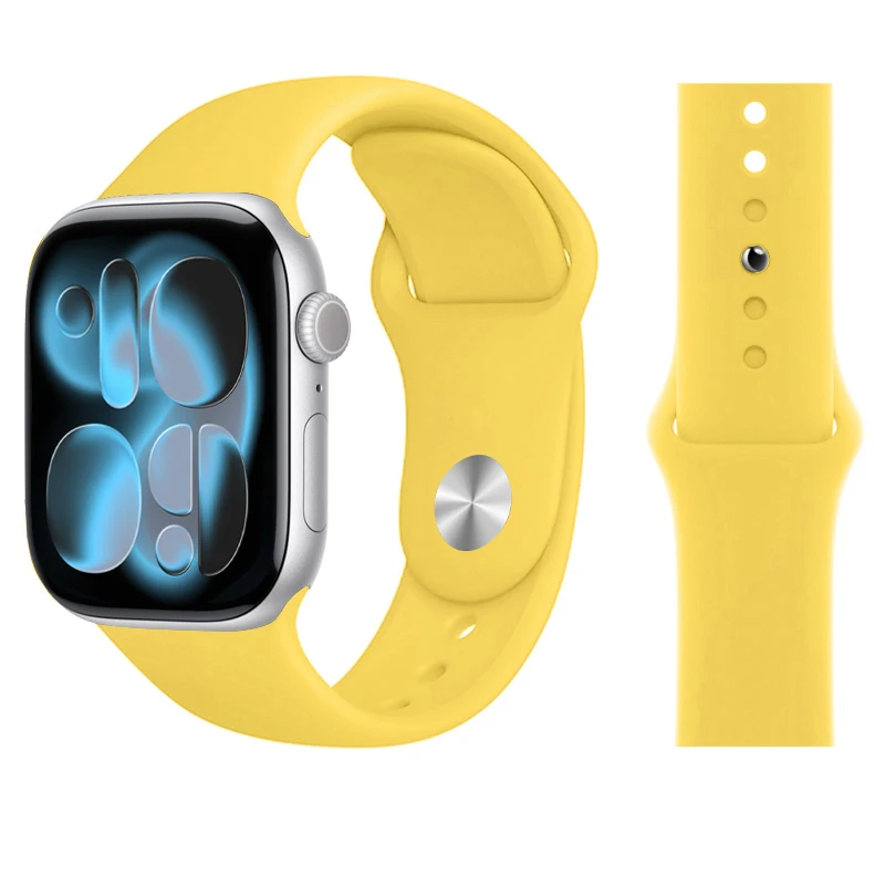 Silikonarmband für Apple Watch-Armbänder 46 mm 44 mm 45 mm 49 mm 41 mm 40 mm 42 mm Sport Correas-Armband iWatch Serie 11 10 SE 9 8 7 6 5