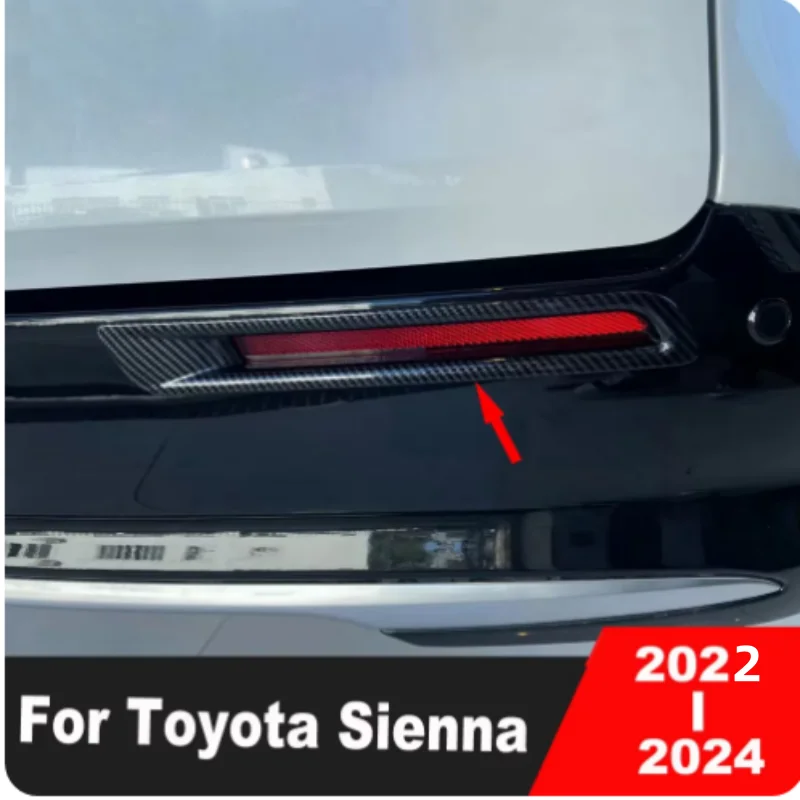

For Toyota Sienna 2022 2023 2024 Chrome Rear Foglight Fog Lights Cover Lamp Shade Hood Trim Accessories Car Styling