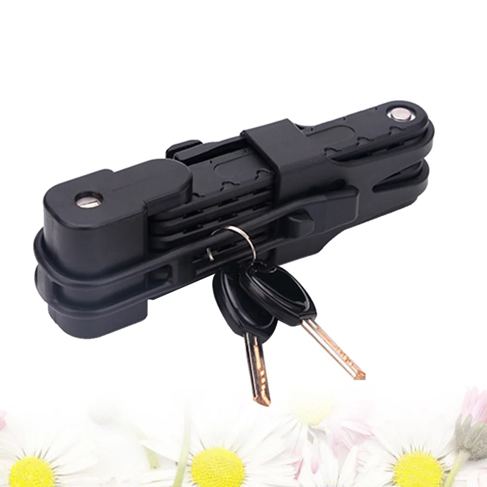 

Universal Folding Black Steel Bike Lock Sturdy Security Anti-Theft Combination Locking for Road Bike Cycle Lock