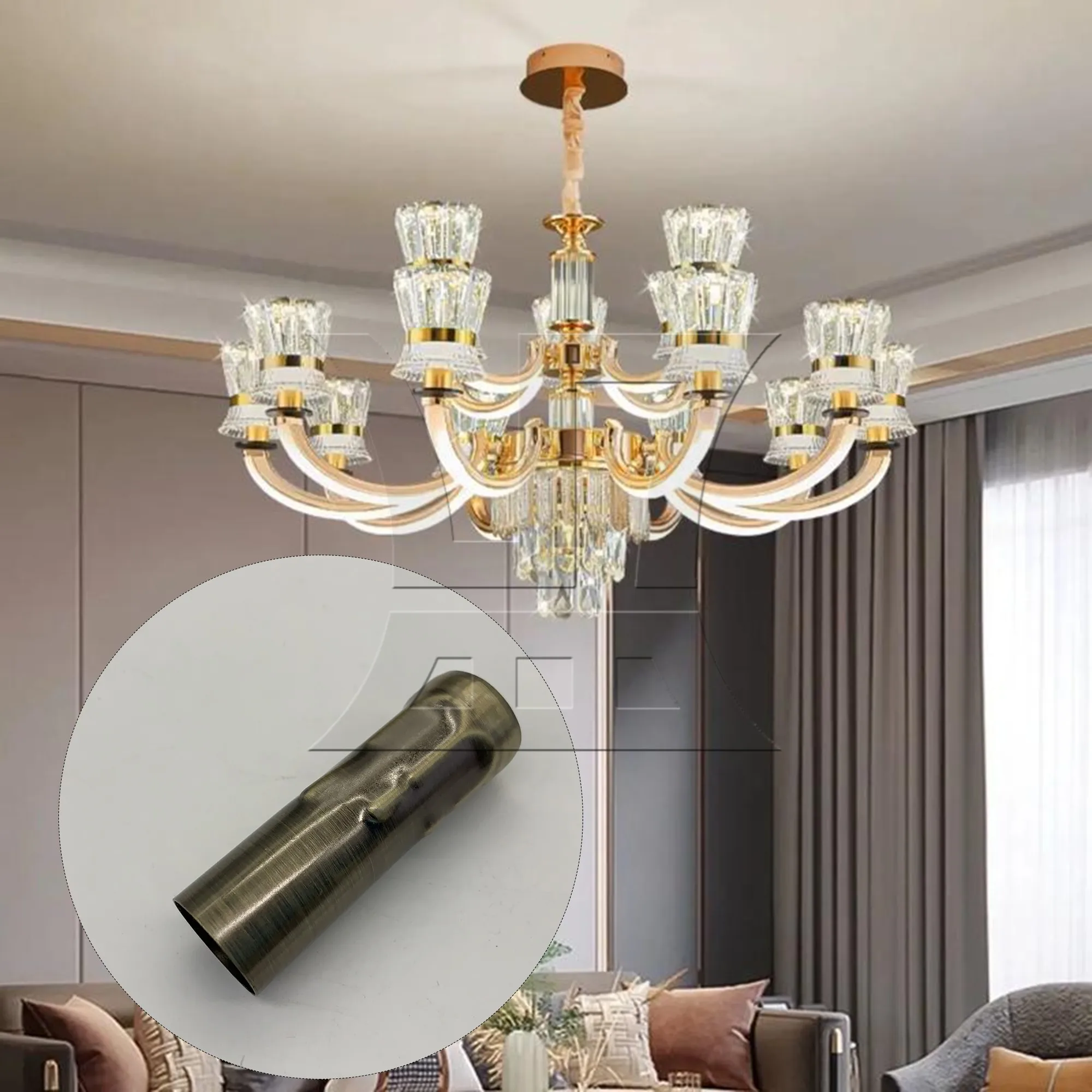 

CNBTR 1 шт. корпус люстры 25x80 мм E14 зеленый ретро цвет для европейских люстр люстры для гостиной