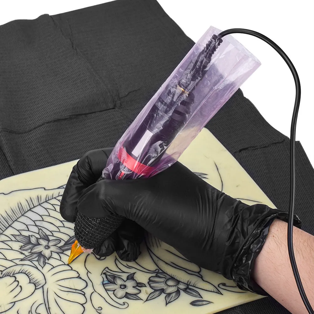 

200Pcs Dust Cover for Tattoos Pen Bags Plastic Disposable Tattooing Machine Covers Protection Against Ink and Blood Stains