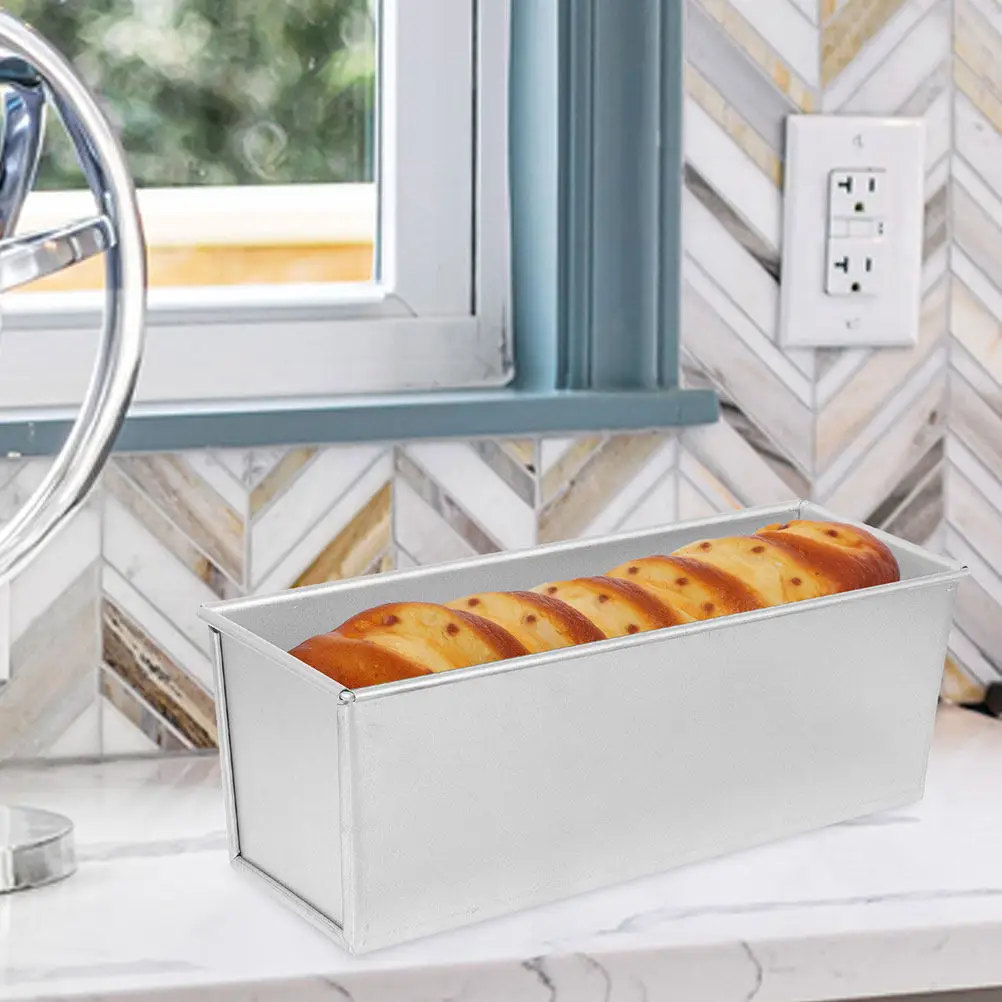 

Aluminum Alloy Toast Baking Mold Slide Cover Loaf Pan Non-Stick Surface Fast Heat Conduction Uniform Baking Ideal for Party